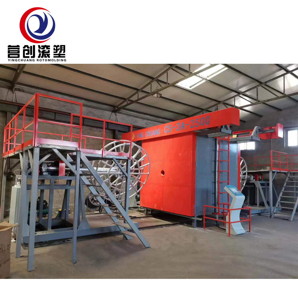 Adjustable Rotating Speed Shuttle Rotomolding Machine 15-30min Cycle Time PLC Control System