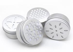 Quality 68mm Cosmetic Aluminum Jars Air Freshener Cap Type Silk Screen Printing wholesale