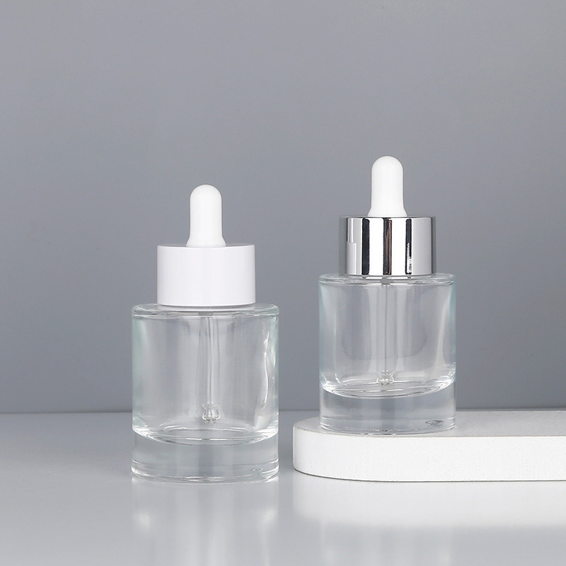 15ml 1oz 30ml 50ml Clear Frosted Glass Oil Bottle Green Transparent Dropper Bottle for Cosmetics Packaging Sealing Type