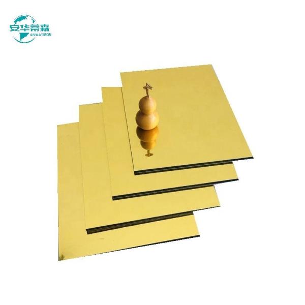 2440mm Length Sandwich Mirror Aluminum Composite Panel Weather Resistant PVDF