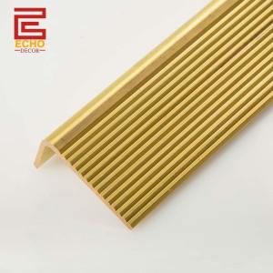 Quality Outdoor Stair Tread Trim Molding Solid Brass Tile Stairs Edge Trim wholesale