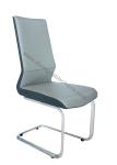 Upholstered Pu Dining Chairs , Chrome Dining Chair Heavy Duty Legs