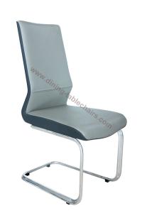 Quality Upholstered Pu Dining Chairs , Chrome Dining Chair Heavy Duty Legs wholesale