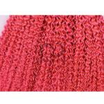 Pink Kinky Curly Remy Human Hair Bundles Sew In Weave Bundles Brazilian Bundle