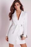 Fall White Blazer Dress Women Clothing