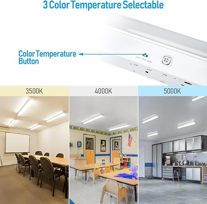 2FT 4FT 8FT LED Linear Strip Light 24W 32W 40W Tunable 0-10V Dimming