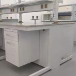 Steel Wood Lab Island Bench Goverment Laboratory Chemical Workbench ODM