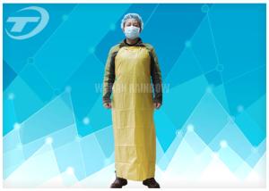 Quality PVC Disposable Plastic Aprons With Tie / Polyvinyl Chloride Fabric Waterproof Aprons For Adults wholesale