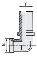 Wholesale 90 Degree Elbow Metric Thread Male M12X 1.5 to M52 X 2 Bulkhead Fittings 6c9 6D9 Jic Hydraulic Fittings