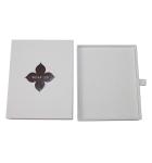 Other Gift Craft Surface Finish Glossy White Box with Black Silver Hot Foil Logo