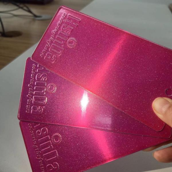 Glimmering Pink Polyester Powder Coating for Electronics Automotive Interiors UV