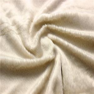 Quality solid velboa fabric crystal velboa fleece fabric plain fabrics wholesale