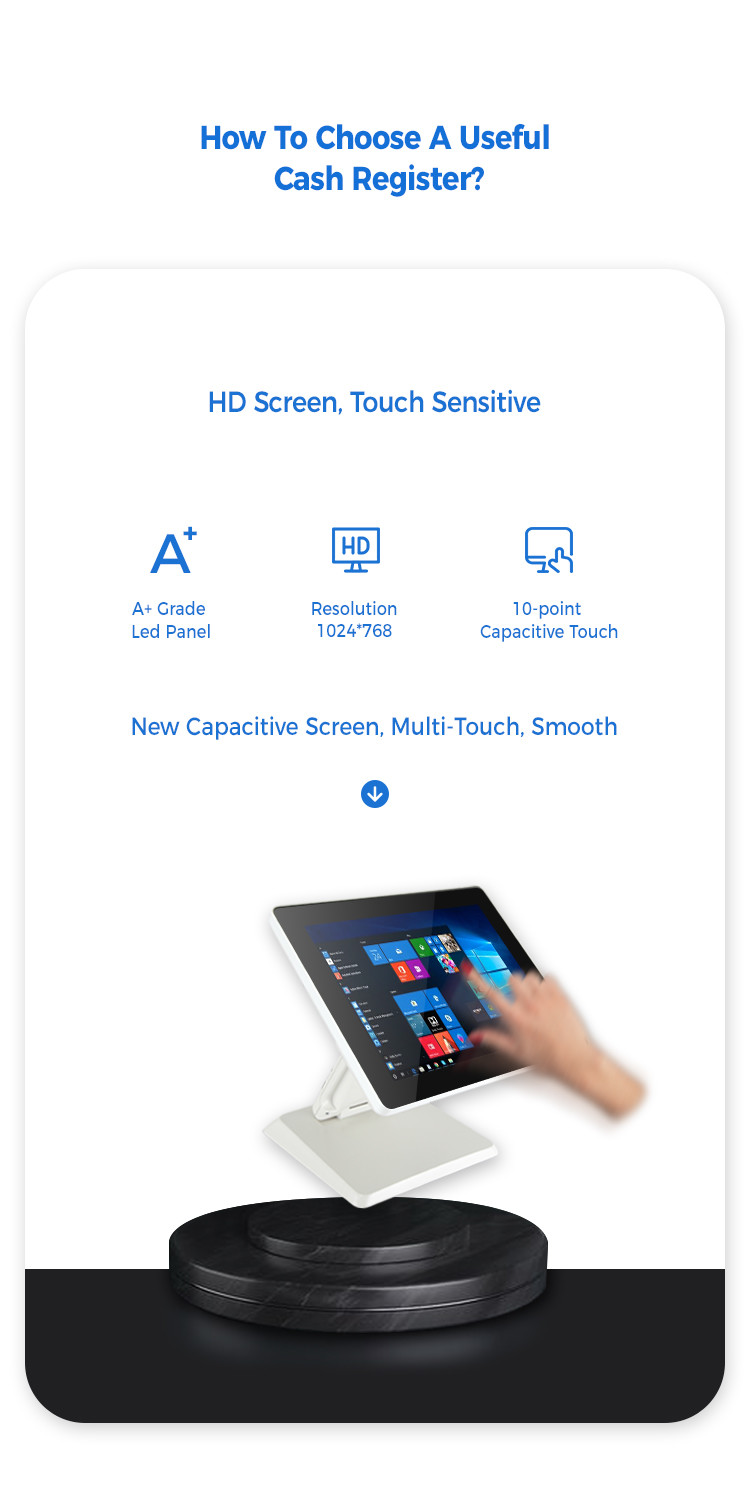 CE Dual Screen Capacitive Touch Cash Register POS System