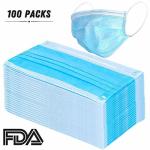 Folded Disposable 3 Ply Non Woven Face Mask Environmentally Friendly