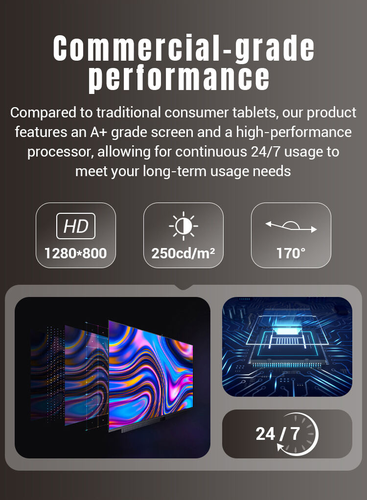 133 inch restaurant ordering tablet with rk3566 processor poe nfc rgb led light bar 5mp camera android 11  ideal for self service and efficient ordering-3