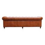 1 2 3 4 Seater Tan Leather Chesterfield Style Sofa Home Furniture