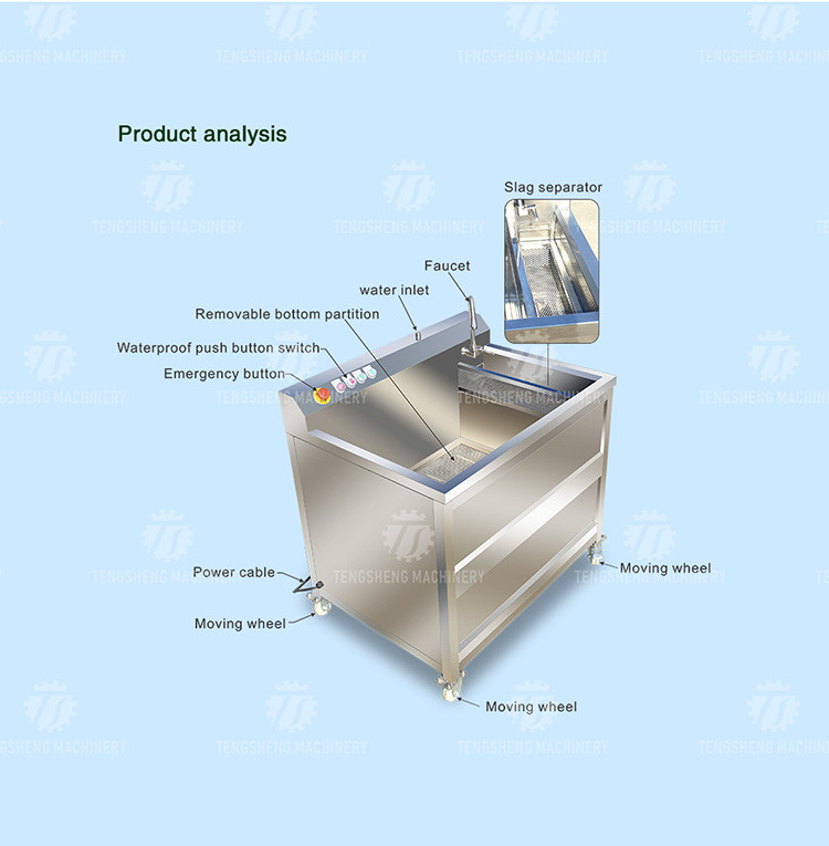 85KGIntelligent single cylinder vegetable washing machine Fruit chain cleaning equipment vegetable washing machine