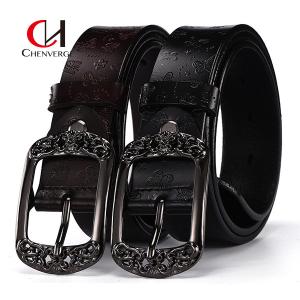 Quality Pin Buckle Carved Pattern Ladies Leather Belt Women'S Wide Casual Fashion wholesale