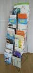 Floding Black Metal Magazine Rack / 20 Pockets Wire Spinner Rack Display