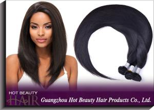 Quality Natural Black Virgin Peruvian Hair Extensions , Silky Straight Human Hair wholesale