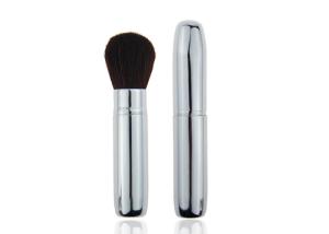 Quality 102mm Metal Handle Sliver Retractable Face Powder Brush Lightweight wholesale