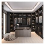 Custom Bedroom Furniture Modern-Style Wooden Walk In Wardrobe Closet with