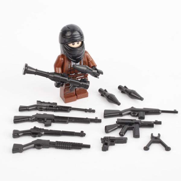 City accessories ww2 soldiers figure army swat team military weapon gun building