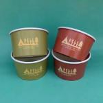 Food Safe 16oz Paper Ice Cream Cups With Lids Double Pe Coated Leak - Resistant