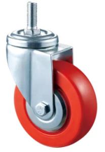 Quality red PU caster wheel wholesale