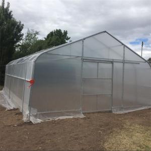 Quality Plastic Film High Tunnel Single Span Greenhouse Steel Frame 9x30m wholesale