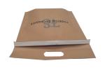 Brown Kraft 12x16 Inch Recycled Paper Bags With Handles Eco Friendly