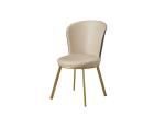 Solid Wood Stainless Steel Modern Leather Chairs Dining