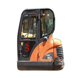 Quality DOOSAN Mini Digger Glass Replacement RoHS Left Door Lower Position NO.3 wholesale
