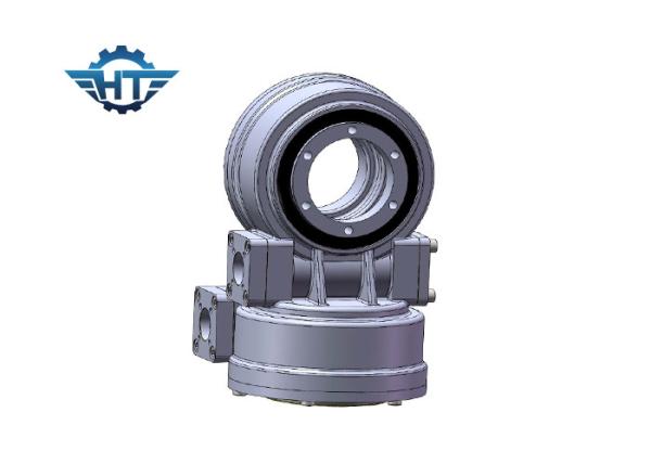 Dual Axis Slew Drive Gearbox, 5800 Nm Holding Torque With 12V Motors For Solar