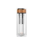 BPA FREE Insulation Glass Tea Bottles With Stainless Steel Tea Strainer
