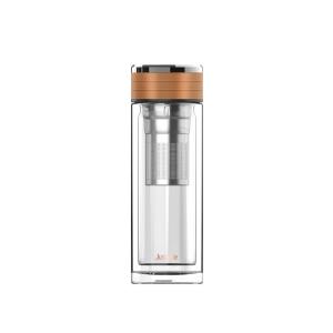Quality BPA FREE Insulation Glass Tea Bottles With Stainless Steel Tea Strainer wholesale