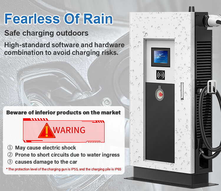 200A Output Current Double Gun OCPP EV Charger Commercial Fast Charger for Energy Acceptable Input Voltage Range 3-phase