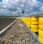 Highway Roller Barrel Barrier OEM Yellow Safety Roller Barrier