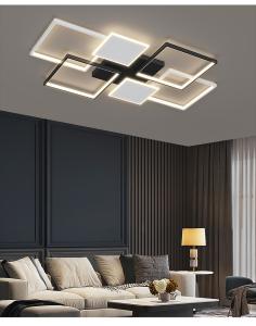 Quality Modern LED Ceiling Light Simplicity Fashion Geometric Light luxury Black Gold ceiling lamp(WH-MA-204) wholesale