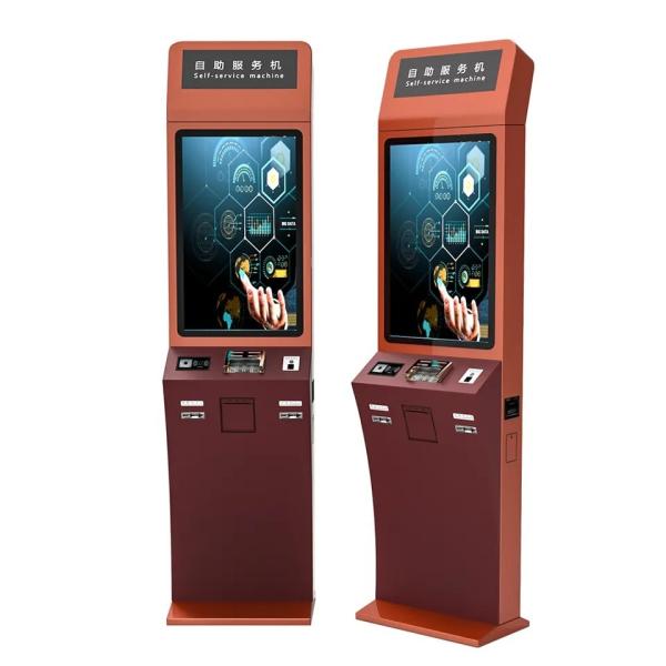 Cheap Floor Standing Touch Screen Kiosk Digital Signage Self Service Customized for sale