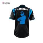 Motorcycle Auto Racing Sportswear 100% Polyester Short Sleeve Shirt with Custom