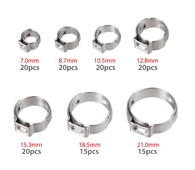 ZINC Finish JIS Standard 5.8-23.5mm Thin Thickness Clip Single Ear Pex Pipe One Ear Hose Cinch Clamp for Hardware Bolts Clamp Type Food Beverage