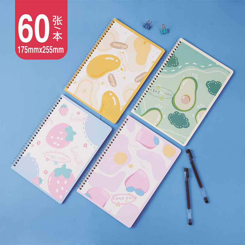 Self-Adhesive A5 Customized Hardcover Spiral Journal Planner Notebook for Customized