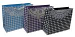 Square Customized Paper Promotional Carrier Bag 230gsm matte coated ribbon