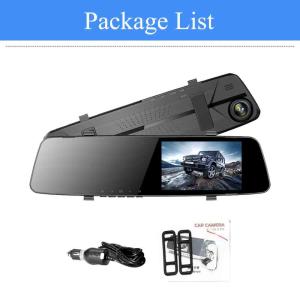 Quality FHD 1080P Mini Parking Monitoring Rearview Mirror Car Recorder Dual Lens Camera 5V wholesale