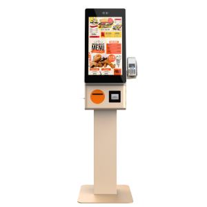 Quality 23.8 Inch Free Standing Touch Self-Service Food Ordering Kiosk Indoor Restaurant Payment Terminal wholesale