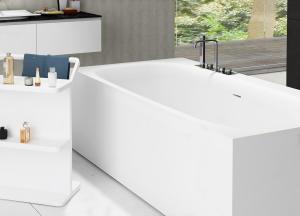 Quality Stone Resin Free Standing Deep Soaker Tub Anti Yellowing Easy To Maintain wholesale