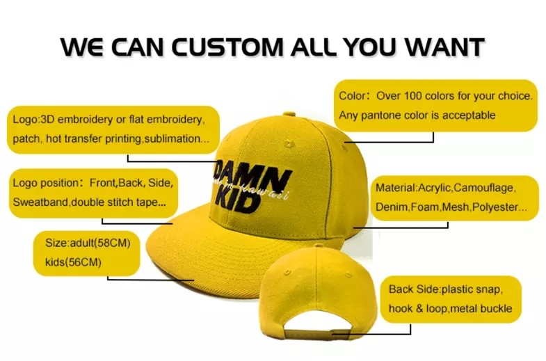 Custom Logo Men Cotton Hat 6 Panel Embroidered Dad Hats Heat Transfer Printing