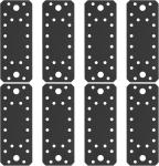 8 Pcs Flat Joining Plates Metal Mending Plates Perforated For Furniture Repair