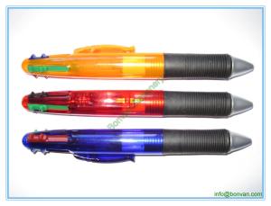 Quality plastic multi-color pen,four color ink ball pen wholesale